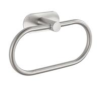 EOLAX Anneaux Porte-Serviettes Autocollants pour Salle de Bain - Montage Mural - en Acier Inoxydable - Accessoires de matériel sans perçage - Porte-Serviettes Rond Moderne - Nickel Brossé