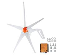 eolienne 500 W - Générateur éolien 12 V - Générateur éolien 5 pales avec régulateur MPPT - Direction du vent réglable et vitesse du vent de démarrage de 2,5 m/s - Convient pour la maison, la ferme, le