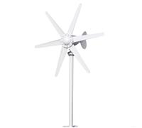 Éolienne 800W 6 pales - générateur 12/24V - WILITTO - démarrage à 1m/s - auto-orientée - régulateur protections - blanc - 105x98cm