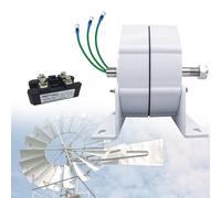 Éolienne à Aimant Permanent 600 W à Faible régime - Moteur sans engrenage 12 V/24 V/48 V à énergie Libre pour Usage Domestique, Solution d'énergie renouvelable à axe Unique