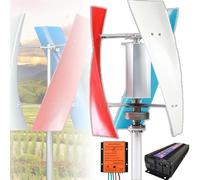 éolienne à Lévitation Magnétique 12 V/24 V/48 V - Onduleur, Générateur D'éolienne à Axe Vertical 3 Couleurs, Contrôleur Mppt, Pour La Maison, La Rue,48v-5KW