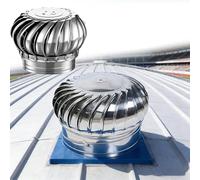Éolienne de toit 500 mm/20 po, chapeau de ventilation en acier inoxydable 304, sortie d'air ronde 8 po, 12 po, 14 po, 16 po, 18 po, 20 po, 24 po, turbine à rotation silencieuse, chapeau de c