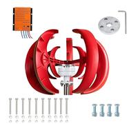 Éolienne Domestique 100W 300W 500W, 12V 24V 48V Kit Éolienne avec Contrôleur, Lanterne Verticale pour Camping-Car Marine Cabane, Complément de Système Solaire Off-Grid(24V,500W)