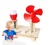 Éolienne en bois - Projet scientifique pour de 7 à 14 ans - Générateur d'apprentissage - Kit d'apprentissage créatif pour l'enseignement à domicile - Expérience de physique pour