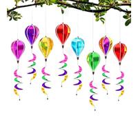 Éolienne en montgolfière | Dispositif coloré pour effrayer les oiseaux, outil effrayant les oiseaux, outil à suspendre pliable pour protéger les cultures, pavillon, pelouse, arbre, maison agricole à