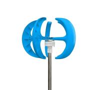 Eolienne, Générateur d'éolienne verticale 2kw moulin à vent 12v 24v 48v démarrage faible bruit de la vitesse du avec contrôleur Charge MPPT for un usage domestique(Blauw,Turbine Only,12V)