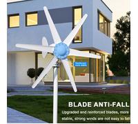 Éolienne Haute Performance 800W - Générateur Électromagnétique 6 Pales pour Système 12V/24V - Autonomie Énergétique