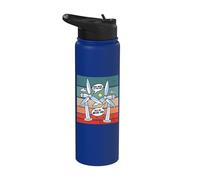 Éolienne humour dialogue conversation blague énergie moderne Stainless Steel Insulated Water Bottle
