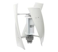 Éolienne verticale 100 W, moulin à vent 24 V à 3 pales avec réglage automatique du vent et support à bride - Parfait pour tonnelle, bateau, maison mobile et utilisation hors réseau