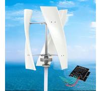 Éolienne verticale Kit Complet D'éolienne à Axe Vertical 12V 24V 48V 220V, 3 Pales, éolienne 16000W 20000W avec Contrôleur Mppt, pour Terrasse, Camping-Car, Bateau, Chalet(20000W,12V)