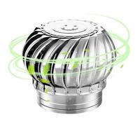 Éoliennes De Toit Ventilateur À Turbine Rotative 75/110/160/200mm, Couvercle Extérieur Pour Conduit Cheminée, Extracteur Externe En Acier Inoxydable(6.3in/160mm)