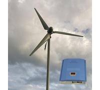 Éoliennes horizontales 48V 96V 5000W turbine à 3 pales complète avec contrôleur de charge hybride solaire 5kw, ensemble d'éoliennes pour marine, camping-car, maison, système de charge de kit de génér