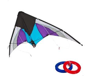 Eolo Pop-Up Magic - Cerf-Volant acrobatique, 125 x 72 cm Violet et Blanc