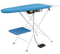 EOLO Table à Repasser AS05 Professionnelle Aspirante Soufflante Chauffante Régulation de Température Etagère à Linge Repose-Fer Centrale Vapeur roulettes Pliable Efficacité Energétique A++