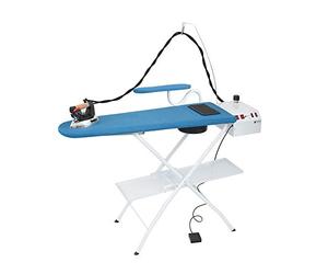 EOLO Table à Repasser AS08 Professionnelle Aspirante Planche Chauffée avec Régulation de Température Chaudière en Cuivre Fer à Repasser avec Pare-Vapeur Jeannette Etagère à Linge Efficacit