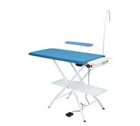 EOLO Table à Repasser AS09 Professionnelle Rectangulaire Moteur Aspirant Planche Chauffée avec Régulation de Température Jeannette de Repassage Etagère à Linge Efficacité Energétique