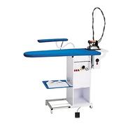 EOLO Table à Repasser Professionnelle Chauffante Aspirante Pliable Roulettes Planche Stable Jeannette Centrale Vapeur Fer Anticalcaire Chaudière Cuivre Autonomie Illimitée Efficacité A++ TS03 RA