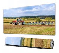 EOMKSE Grand Tapis de Souris de Jeu,Un Tracteur équipé d'une Grande charrue laboure Un Tracteur agricole avec,avec Bords surpiqués et Dos antidérapant,sous-Main pour Clavier et Souris,30x80 cm