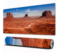 EOMKSE Grand Tapis de Souris de Jeu,Western Deko, désert américain Arizona Canyon Monument Valley National Park Wild,avec Bords surpiqués et Dos antidérapant,sous-Main pour Clavier et Souris,30x80 cm