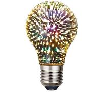 EONANT Ampoule 3D - Décoration RVB multicolore - E27 AC 85-220 V 4,5 W - Rétro Edison - Blanc chaud - Lumière ciel étoilé - Décoration de fête - Holiday Bar - (A60)