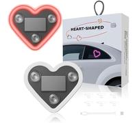 EONANT Éclairage ambiant pour voiture, activation par vibration + capteur de lumière - Modes commutables Alimentation solaire Lumière néon en forme de cœur pour une conduite nocturne romantique