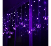 EONANT Guirlande lumineuse papillon - 8 modes - 96 LED - 11,5 m - Guirlande lumineuse clignotante - Fonctionne avec piles - Avec télécommande - Pour chambre à coucher, patio, Noël, mariage, fête -