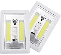 EONANT Veilleuse à LED, touch COB Interrupteur d'éclairage sans fil à LED, alimenté par batterie, placard, garage, cage d'escalier, armoire, couloir (2)