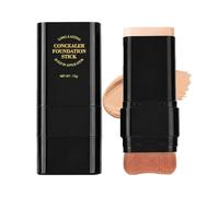 EONFAVE Bâton de fond de teint multi-usages, fond de teint Full Coverage Stick avec pinceau, double tête, finition mate de maquillage - 02NATURE