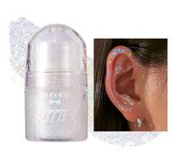 EONFAVE Roll-on Body Gel à paillettes pour le visage, accessoires de festival liquide, peinture holographique, maquillage scintillant, maquillage scintillant, 01 arc-en-ciel, 1 pièce