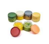 EONJOE Lot de 6 petits bocaux en verre de 56,7 g avec couvercles à visser pour salade, sauce, condiment, conservation des aliments