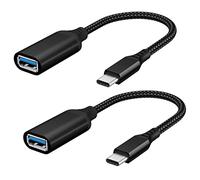 Eono Adaptateur USB C vers USB, Lot de 2 Adaptateur USB Type-C vers USB, Adaptateur Thunderbolt 3 vers USB Femelle OTG Compatible avec MacBook Pro/Air, iMac iPad Mini 6, Noir