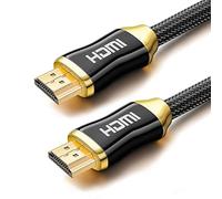 Eono Câble HDMI 4K, Cordon HDMI 2.0 4K Ultra HD Haut Débit 18Gbps par Ethernet en Nylon Tressé Compatible avec Fire TV, Ethernet, PS5, Xbox, PC Ampli TV 4K Écran, 15m