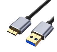 Eono Câble USB 3.0 Mâle A vers Micro B Câble, 0.5m Câble Disque Dur Cable et Synchronisation Compatible avec Disque Dur Externe WD, Toshiba Canvio, Galaxy S5, Seagate