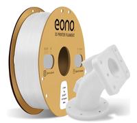 Eono Filament PP 1,75 mm pour imprimante 3D, filament semi-flexible ultra résistant en polypropylène, blanc, 2,2 lb (1 kg)