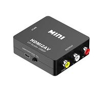 Eono HDMI vers RCA, 1080P HDMI vers AV 3RCA Composite CVBS Vidéo Audio Adaptateur Prenant en Charge PAL/NTSC Compatible avec HD TV Xbox 360 PS3 VHS DVD Projecteur, Noir