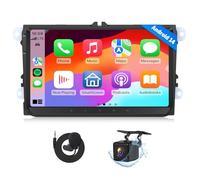 Eonon 9 Pouces Android 14 Autoradio 3+32 Go pour VW Golf VI/V Polo Touran Passat T5 Seat Skoda, écran de GPS Sat Nav, sans Fil CarPlay, Android Auto, Caméra de recul, Wi-FI/Bluetooth/USB VWX7