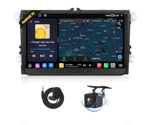 Eonon 9 Pouces Android 14 Autoradio 3+32 Go pour VW Golf VI/V Polo Touran Passat T5 Seat Skoda, écran de GPS Sat Nav, sans Fil CarPlay, Android Auto, Caméra de recul, Wi-FI/Bluetooth/USB VWX7
