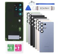 Eonpam Vitre Arrière Cache Batterie pour Samsung Galaxy S25 Ultra S938 Bleu