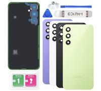 Eonpam Vitre Arrière pour Samsung Galaxy A54 Origine Couvercle Batterie Remplacement avec Lentille de Caméra + Kit Réparation (Jaune)