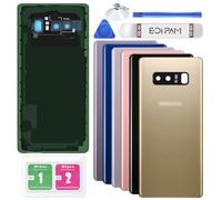 Eonpam Vitre Arrière pour Samsung Galaxy Note 8 N950 Origine Couvercle Batterie Remplacement avec Lentille de Caméra + Kit Réparation (Doré)
