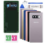 Eonpam Vitre Arrière pour Samsung Galaxy Note 8 N950 Origine Couvercle Batterie Remplacement avec Lentille de Caméra + Kit Réparation (Argenté)