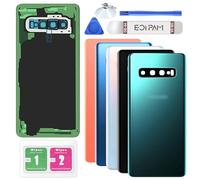 Eonpam Vitre Arrière pour Samsung Galaxy S10 G973 Origine Couvercle Batterie Remplacement avec Lentille de Caméra + Kit Réparation (Prisme Vert)