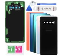 Eonpam Vitre Arrière pour Samsung Galaxy S10+ Plus G975 Origine Couvercle Batterie Remplacement avec Lentille de Caméra + Kit Réparation (Prisme Noir)
