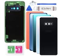 Eonpam Vitre Arrière pour Samsung Galaxy S10e G970 Origine Couvercle Batterie Remplacement avec Lentille de Caméra + Kit Réparation (Prisme Noir)