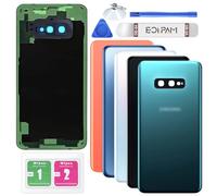 Eonpam Vitre Arrière pour Samsung Galaxy S10e G970 Origine Couvercle Batterie Remplacement avec Lentille de Caméra + Kit Réparation (Prisme Vert)