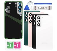 Eonpam Vitre Arrière pour Samsung Galaxy S22+ Plus 5G S906 Origine Couvercle Batterie Remplacement avec Lentille de Caméra + Kit Réparation (Blanc)