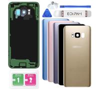 Eonpam Vitre Arrière pour Samsung Galaxy S8 G950 Origine Couvercle Batterie Remplacement avec Lentille de Caméra + Kit Réparation (Doré)