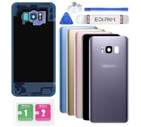 Eonpam Vitre Arrière pour Samsung Galaxy S8+ Plus G955 Origine Couvercle Batterie Remplacement avec Lentille de Caméra + Kit Réparation (Gris)