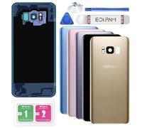 Eonpam Vitre Arrière pour Samsung Galaxy S8+ Plus G955 Origine Couvercle Batterie Remplacement avec Lentille de Caméra + Kit Réparation (Doré)