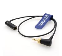 Eonvic Câble audio mâle XLR mâle TA3M à angle droit de 3,5 mm pour récepteur sans fil Sennheiser-EK-100 G4/G3 RodeLink Canon EOS C70 C400